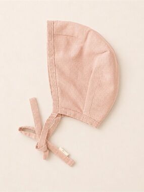Small Shop Soft Pink Linen Look Bonnet - Kids Accessories - Vintage look - Baby